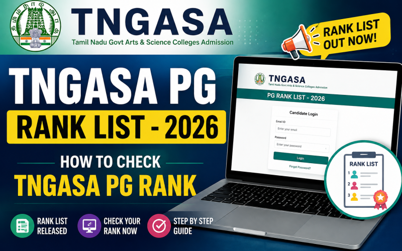 TNGASA PG RANK LIST – 2026