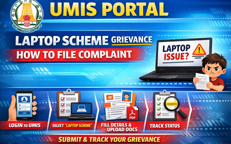 How to File Laptop Scheme Grievance in UMIS Portal