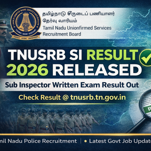 🟢 TNUSRB SI Exam Result 2026 Released – Check Your Result Online