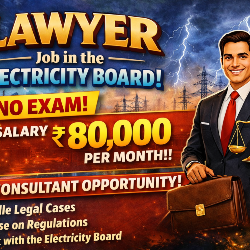 ‘Lawyer’ job in the Electricity Board. No exam! Salary of Rs. 80,000 per month? Legal consultant opportunity!