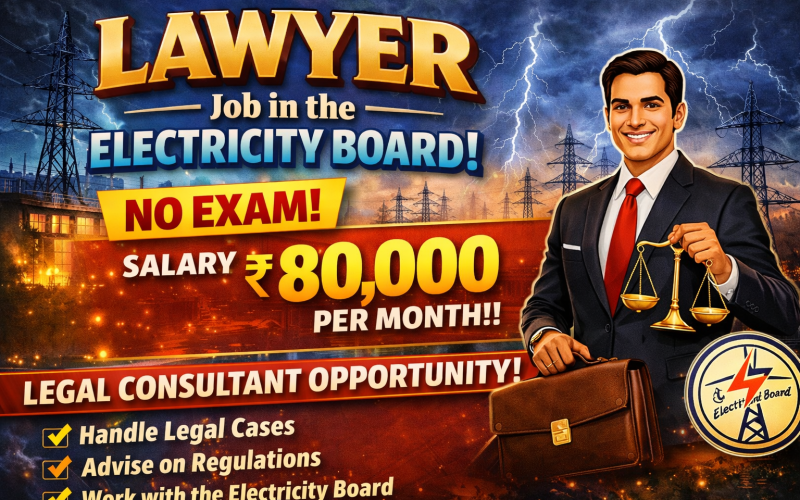 ‘Lawyer’ job in the Electricity Board. No exam! Salary of Rs. 80,000 per month? Legal consultant opportunity!