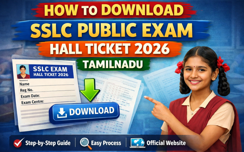 How to Download 10th Public Exam Hall Ticket 2026