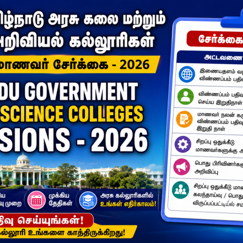TNGASA Admission Counselling Schedule – 2026