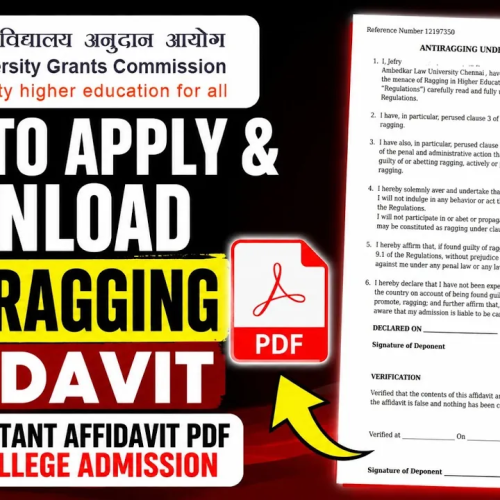 How to Apply & Download Anti Ragging Affidavit in Tamil | College Admission Affidavit – 2026
